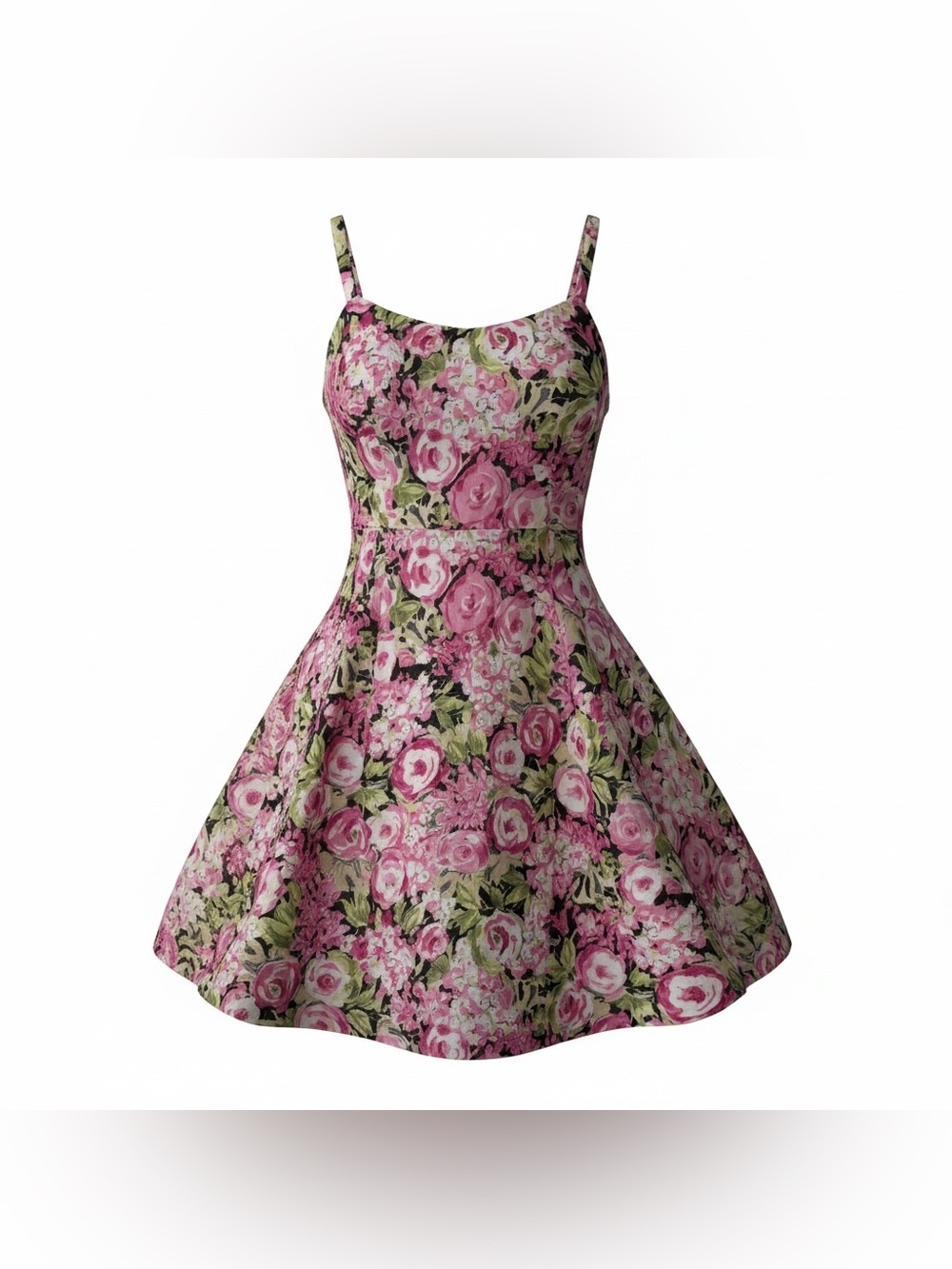 Talbots Pink Floral Sleeveless 100% Cotton Dress Size 14